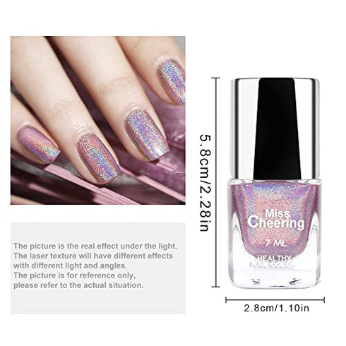 Ownest. Holographic Nail Polish, Gorgeous Glossy Holographic Halo Glitter Polish Nail Art Nail Pigment Diamond Laser Nail Polish-LS06