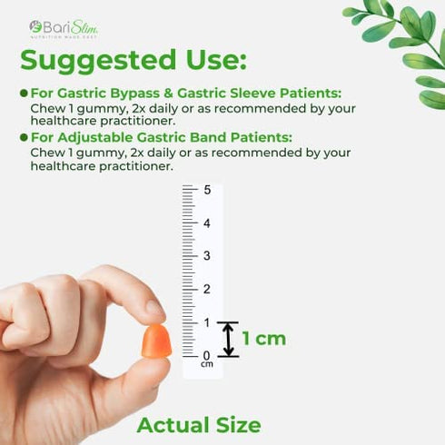 BariSlim Bariatric Chewable Multivitamin Gummies– Specially Formulated Gummy Vitamin for Patients After Weight Loss Surgery - Easy Digestion & Maximum Absorption| 90 Fruit Chews