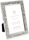 Isaac Jacobs 4x6 Silver Metal Glitter (Vertical & Horizontal) Picture Frame, with Black Fabric Easel, Wall-Mountable, Made for Tabletop, Counterspace, Shelf and Desk (4x6, Silver Glitter)