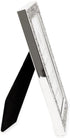Isaac Jacobs 4x6 Silver Metal Glitter (Vertical & Horizontal) Picture Frame, with Black Fabric Easel, Wall-Mountable, Made for Tabletop, Counterspace, Shelf and Desk (4x6, Silver Glitter)