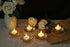 Wondise Halloween Tea Lights Battery Operated Flameless Flickering Candles with Timer, 12Pack Realistic 3D Wick Votive Candles Battery Included, for Dating Wedding Dinner Decoration