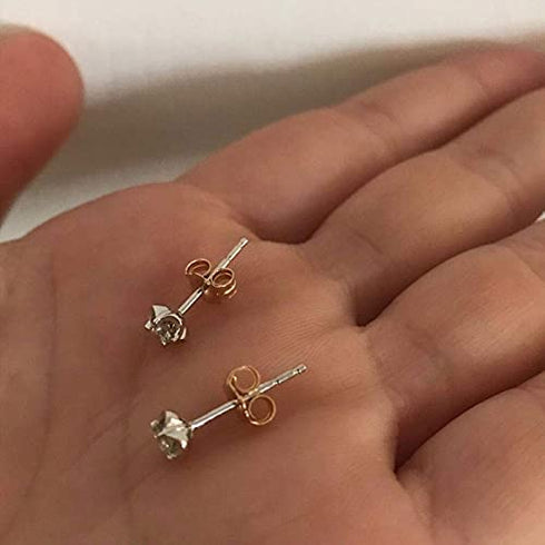 Orgrimmar 14K Gold Earring Backs Yellow Ear Locking for Stud Ear Rings (3 Pairs)