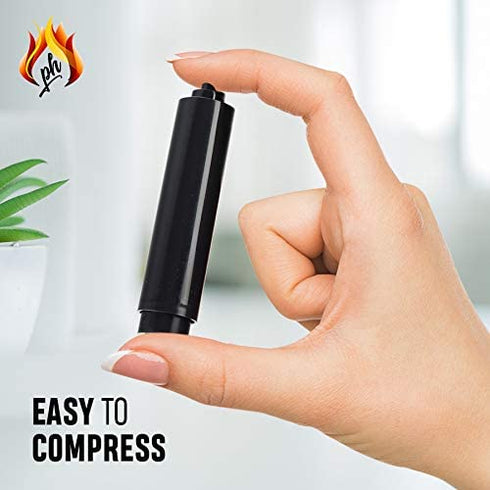 Black Toilet Paper Roller - Extra Long 7 inches Length - Toilet Paper Holder Roller Replacement- Plastic Toilet Paper Holder Replacement Rod - Toilet Paper Holder Spring Loaded fits Extra Large Tissue Rolls