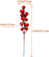 30 Pcs Rich Red Artificial Berry Stems Christmas Red Berry Picks,Winter Fake Berries Bunch Faux Cranberries for Holiday and Home Decor