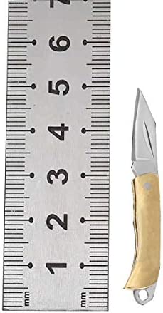 Mini Pocket Folding Brass Knife & Keychain Tool Set- Stainless Steel