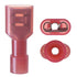 100 Pcs XHF 22-16 AWG Nylon Female Spade Connectors Quick Disconnect Wire Terminals Insulated Wire Crimp Connectors Red…