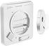 KADAMS Digital Bathroom Shower Kitchen Clock Timer with Alarm, Waterproof for Water Splashes, Visual Countdown Timer, Time Management Tool, Indoor Temperature Humidity, Suction Cup, Hole Stand - White