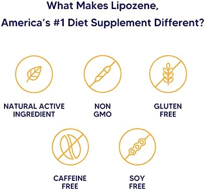 Lipozene Diet Pills - Weight Loss Supplement - 4 Bottles of 30 Capsules Each, a Total of 120 Capsules!