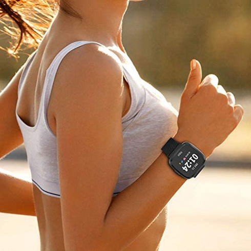 Limque Magnetic Bands Compatible with Fitbit Versa/Versa 2/Versa Lite/SE, Women Men Metal Adjustable Replacement Wristband for Fitbit Versa Smart Watch Multi-Color