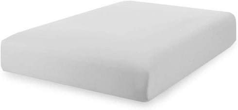 Superity Linen Full Fitted Sheet - 100% Cotton 200 Thread Count, Cool Breathable Soft and Comfortable, Machine Wash and Dry (Full 54x75, White)