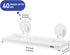 Bathlux Self Adhesive Shower Shelf, Non-Drilling Bathroom Shelf, Wall Mounted for Apartment, Bathroom Organizer, White, for Home Decor/Kitchen/Bathroom-30134