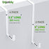 Unjumbly Over The Door Hooks, Set of 2 - Strong Hooks for Laundry Room Organization & Bathroom Storage - Over Door Towel Rack - Fits Wide & Thin Doors - White