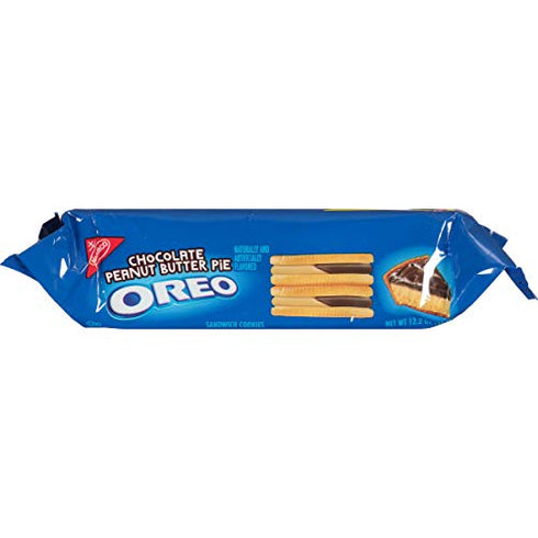 OREO Chocolate Peanut Butter Pie Sandwich Cookies, 1 Resealable 12.2 oz Pack