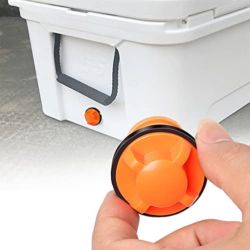 Poweka Cooler Drain Plugs Replacement Compatible with Yeti/Rtic 20 35 45 65 110 Cooler,Small Drain Plugs with Leak-Proof Design