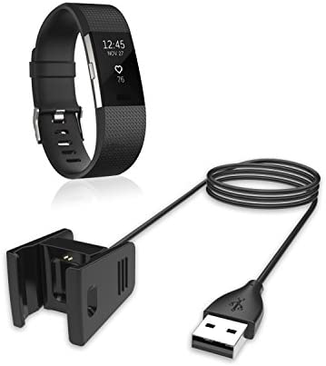 KingAcc Compatible with Fitbit Charge 2 Charger, Replacement USB Charging Cable Cord Charger Cradle Dock Adapter for Fitbit Charge 2, Fitness Tracker Wristband Smart Watch