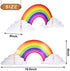 Rainbow Honeycomb Paper Centerpiece Rainbow Cloud Centerpieces Unicorn No Crease Converting Rainbow Centerpieces for Birthday Party Baby Shower Tables Decoration (6 Pieces)