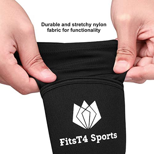 FitsT4 Volleyball Arm Sleeves- Passing Forearm Sleeves with Protection Pad and Thumbhole for Youth 1 Pair