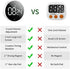VOCOO Digital Kitchen Timer - Magnetic Countdown Countup Timer with Large LED Display Volume Adjustable, Easy for Cooking and for Seniors and Kids to Use (White)