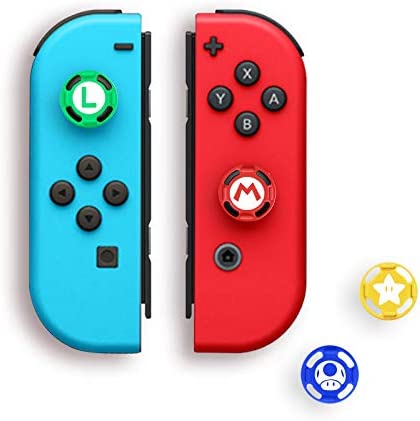 4Pcs Silicone Joystick Thumb Stick Grip Cover for Nintendo Switch Joy-Con Controller/Switch OLED/Switch Lite Limited Edition