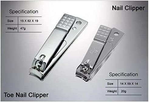 Korean Nail Clippers! World No. 1 Three Seven (777) Travel Manicure Pedicure Grooming Kit Nail Clipper Set (11 PCs). MADE IN KOREA, Since 1975