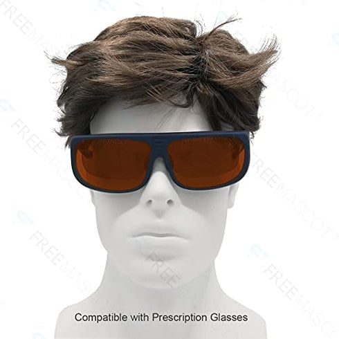 FreeMascot OD 4+ 190nm-550nm / 800nm-1100nm Wavelength Professional Laser Safety Glasses for 405nm, 450nm, 532nm, 808nm,980nm,1064nm, 1080nm, 1100nm Laser (Style 5)