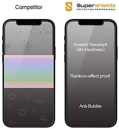 (3 Pack) Supershieldz Designed for iPhone 14 / iPhone 13 / iPhone 13 Pro (6.1 inch) Tempered Glass Screen Protector, Anti Scratch, Bubble Free
