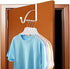 Hotop 2 Pieces Over Door Hooks Single Over Door Hooks Valet Hooks Multi Hanging Storage Hanger for Clothes Coats Towels Hats Scarves Purses Keys and More (White)