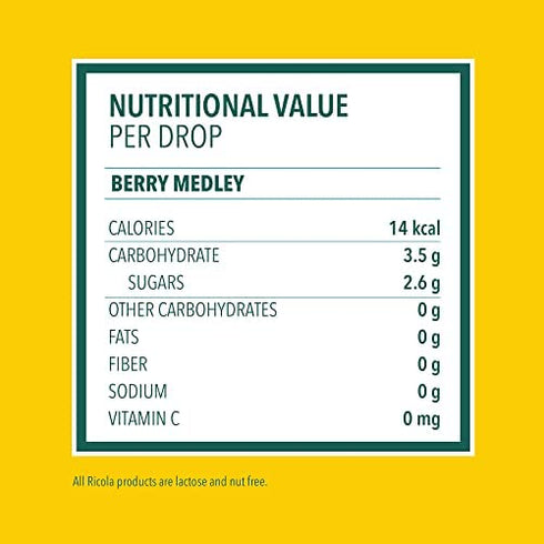 Ricola Berry Medley Bag | Cough Suppressant Throat Drops | Naturally Soothing Long-Lasting Relief - 19 Count (Pack of 1)