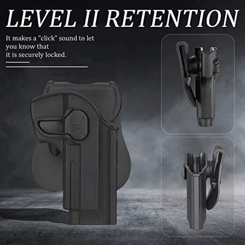 Beretta 92 FS Holsters, OWB Holster for Beretta 92 92FS 96FS M9 / GSG92 / Girsan Regard MC(No Rail) - Index Finger Released | Adjustable Cant | Autolock | Outside Waistband | Lightweight -Right Handed
