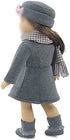 Emily Rose 18 Inch Doll Clothes & Accessories - Grey and Pink 4 PC 18" Doll Coat Outfit Gift Set for Kids and Girls, Includes Matching Hat, Boots and Scarf Accessory | Fits Most 18" Dolls
