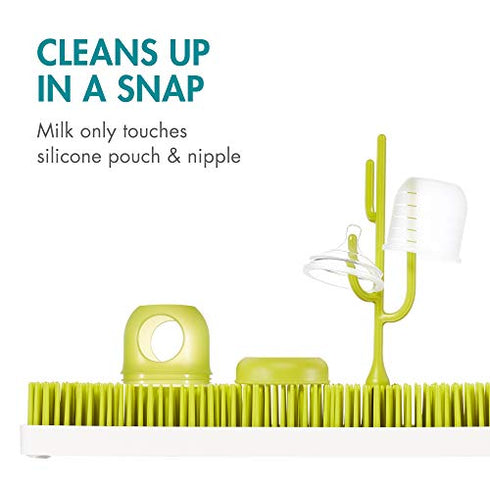 Boon, NURSH Reusable Silicone Replacement Pouch, Air-Free Feeding, Birth and up, 4 Ounce (Pack of 3)