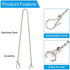 3 Pack Universal Toilet Flapper Chain Replacement Kit,Stainless steel,Including 12-Inch Chain,Hook,Ring