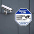 Video Surveillance Signs Outdoor - 10" x 10" Aluminum Rust Free Security Signs for Property, Metal Warning Sign for Home Business CCTV Security Camera - 2 Pack/Blue