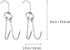 DOITOOL 10 Pcs Double Meat Hooks Stainless Steel Roasting Hook Bacon Hams Meat Duck Butcher Hook Cooking Smoker Hook Hanger for BBQ Grill Drying 23CM