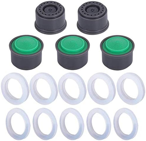 5 Pack 0.5 GPM Regular Size Water-Saving Sink Faucet Aerator Insert Replacements, Flow Restrictor Sink Faucet Aerators Replacement Parts for Bathroom or Kitchen by NIDAYE