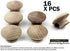 AmePro Supply Wood knobs for Cabinet Doors, Dresser Furniture Drawers, 1 1/2 inch Small Wooden Knob, Unfinished Craft, Folding Bifold Door Cabinets Drawer, Stain or Paint White (8)