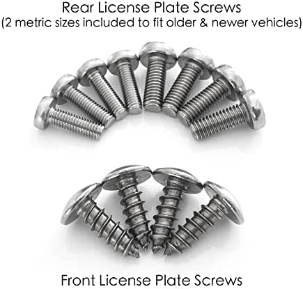 Prime Ave Stainless Steel License Plate Screws for Mercedes Benz (Extended Length)