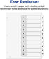 Avery 10-Tab Dividers for 3-ring Binders, Customizable Table of Contents, Classic White Tabs, 1 Set (11077)