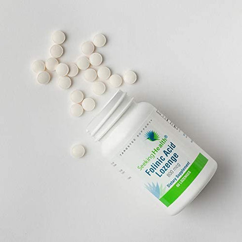 Seeking Health | Folinic Acid Lozenge | 60 Lozenges | Folic Acid 800 mcg | Vitamin Lozenge