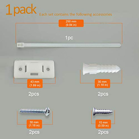 Anti-tip Furniture Wall Anchor Straps for Dresser or Bookshelf(4 Pack), Wall Anchors Baby Proofing,Adjustable Child Secure Wall Straps for Cabinet,TV Stand,Wardrobe,Drawers,Tables,Desk,Dogs.(White)