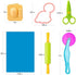 Kilpkonn Dough Tool Kit for Kids, 41Pcs Dough Accessories Molds, Shape, Scissors, Rolling Pin, Dough Mat with Storage Bag, Party Pack Playset for Toddlers Girls Boys