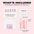 Glamnetic Press On Nails - Mariposa | Glossy Short Coffin Nails with Salon UV Finish, Reusable Opaque Nails in 12 Sizes - 30 Nail Kit with Glue