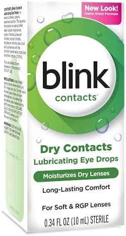 Blink Contacts Lubricating Eye Drops, .34 oz. (2 Count)
