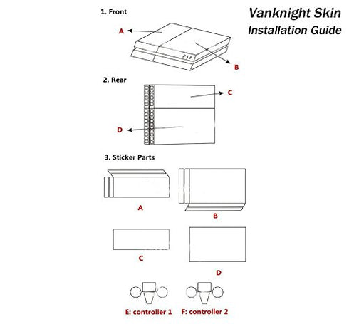Vanknight Vinyl Decal Skin Stickers for PS4 Playstaion Controllers