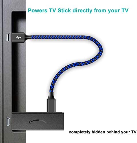 SCOVEE Short Micro USB Cable Compatible with Fire TV Stick,Roku Stick,Streaming Media Player,PS4,Chromecast,Android Phone,Power Pack,Power Wire, USB Fast Charger Charging Cord 1.5ft