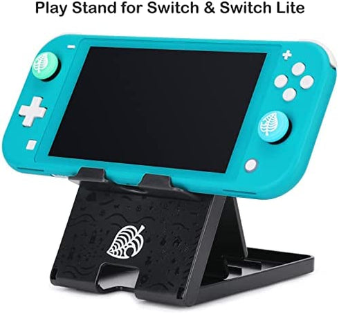 Tscope Switch Stand for Nintendo, for Animal Crossing Switch Holder, Adjustable Switch Lite Compact Portable Foldable Stand for Nintendo Switch Accessories (Black)