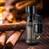 Torch Lighter 2 Pack Quad Jet Flame Lighter Refillable Butane Cigar Lighter 4 Jet Torch Lighters-Butane Not Included (2 Pack Black)