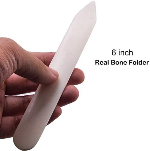 Bookbinding Kit - KOOTIKO Bookbinding Supplies, Hand Book Binding Starter Tools Set with Real Bone Folder,Paper Awl, Large-Eye Needles, Glue Brush, Wax Thread for Handmade DIY Books