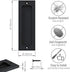 Tibres - 6" Finger Flush Pulls for Closet Pocket - Sliding Barn Door Handle Set - Pull Recessed Handle Rectangular Plate - Farmhouse Rustic Style - Matte Black - 2 Pack