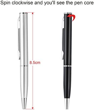 BBTO 10 Pieces Small Pens Mini Pen Metal Thin Pens Fine Wallet Pocket Metal Pen Miniature Gel Ink Pens for Signature Calligraphy Executive Business